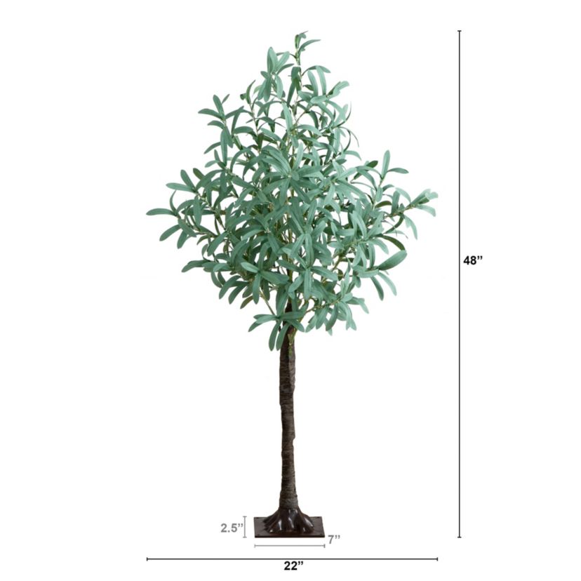 4ft. Lighted Artificial Olive Tree with 240 Warm White LED Lights
