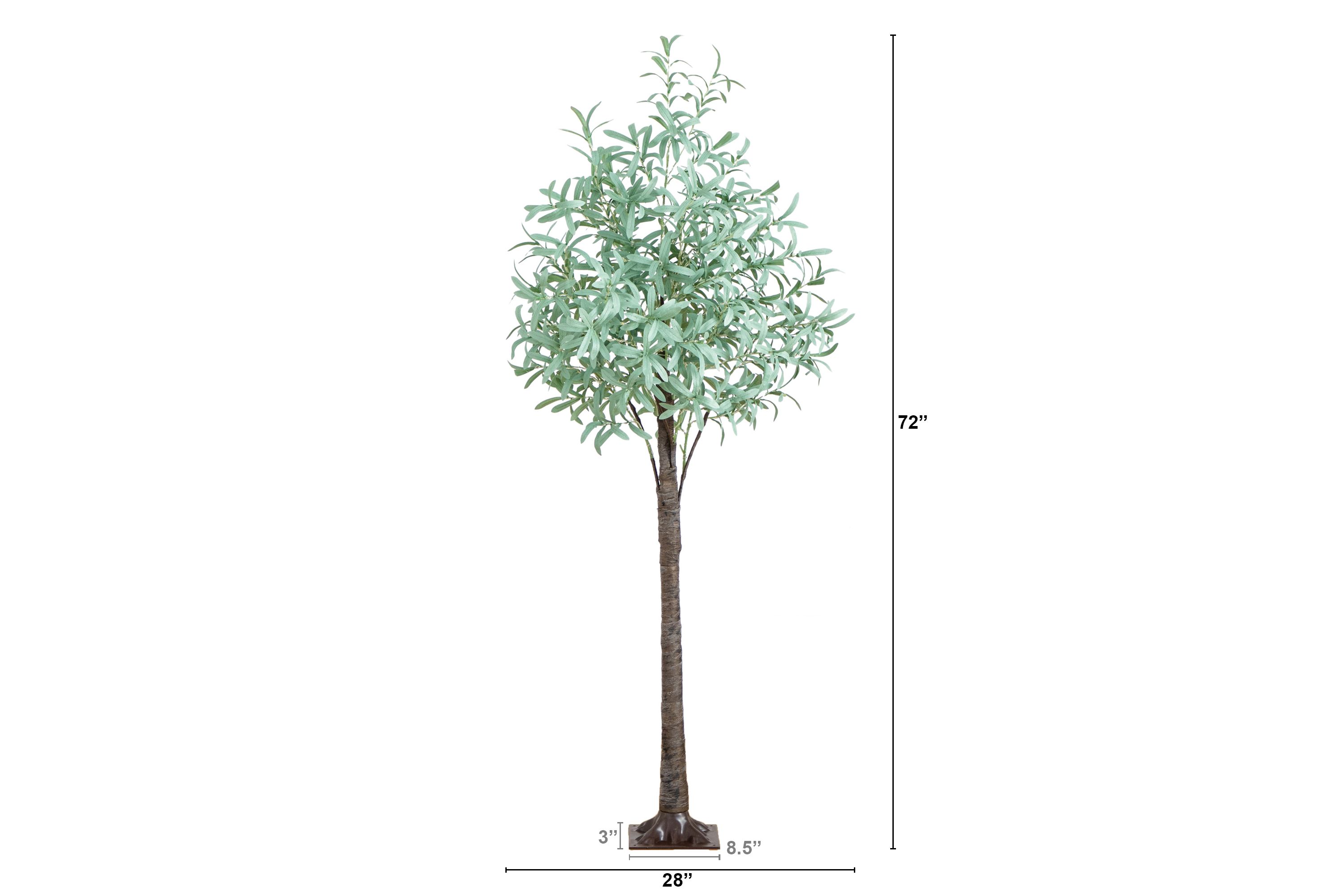 6ft. Lighted Artificial Olive Tree with 420 Warm White LED Lights