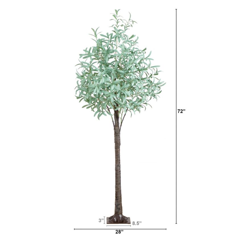 6ft. Lighted Artificial Olive Tree with 420 Warm White LED Lights