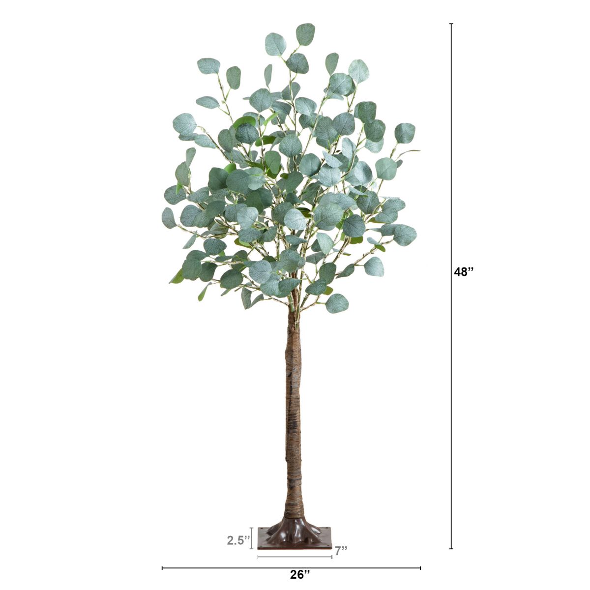 4ft. Lighted Artificial Eucalyptus Tree with 240 Warm White LED Lights