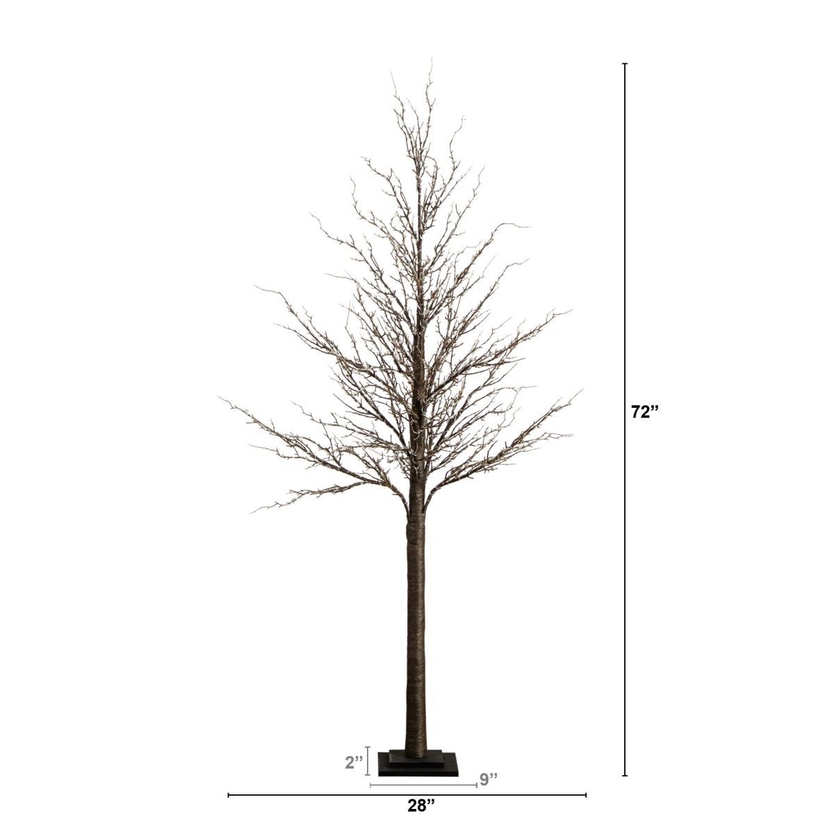 6ft. Pre-Lit Artificial Twig Tree with 480 Warm White LED Lights