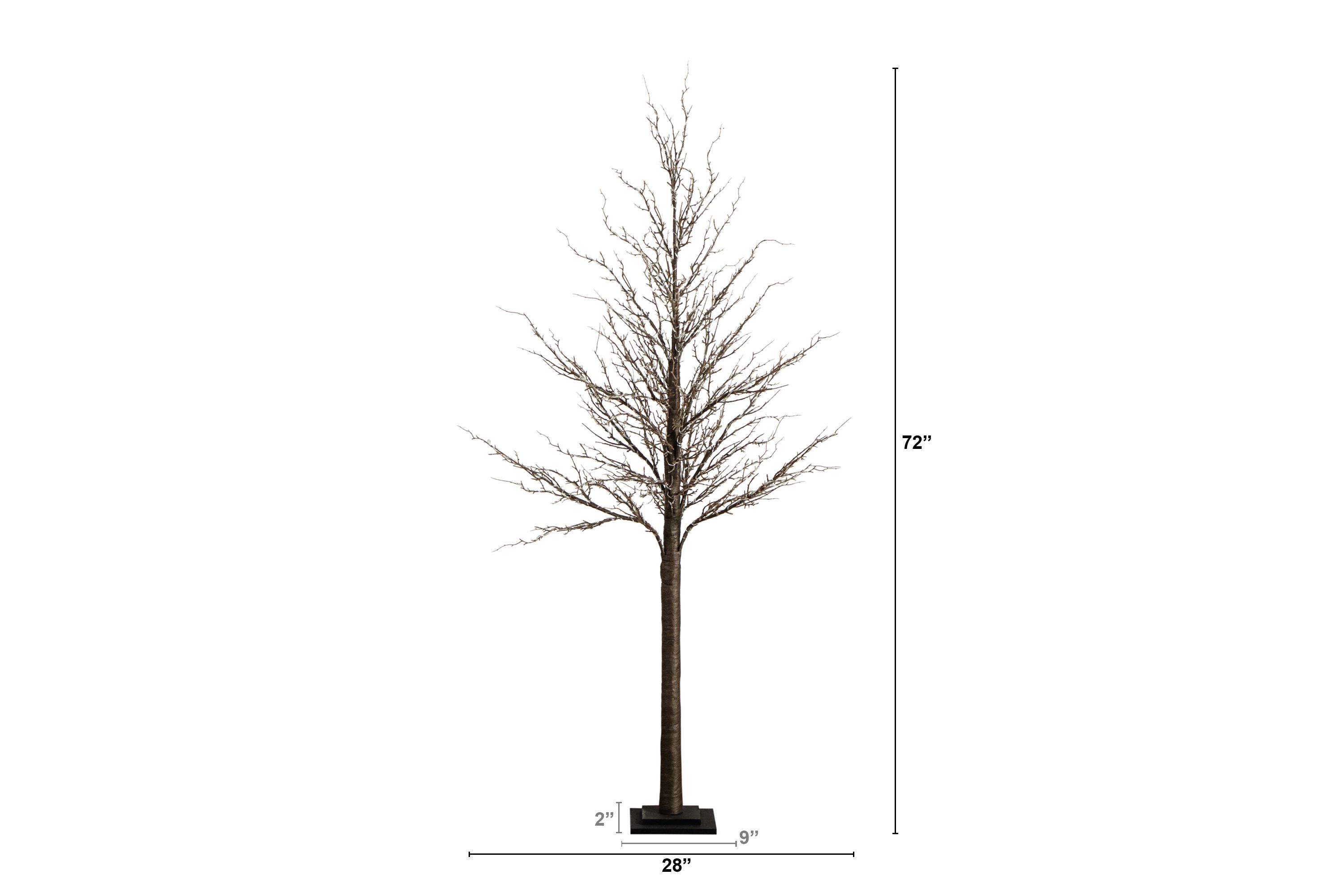 6ft. Pre-Lit Artificial Twig Tree with 480 Warm White LED Lights