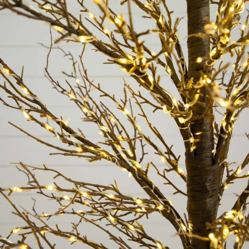 6ft. Pre-Lit Artificial Twig Tree with 480 Warm White LED Lights