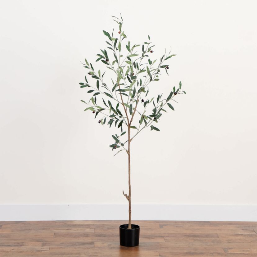 5-Foot Artificial Slim Minimalist Olive Tree