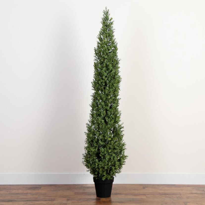 7-Foot UV Resistant Artificial Boxwood Topiary Tree (Indoor/Outdoor)