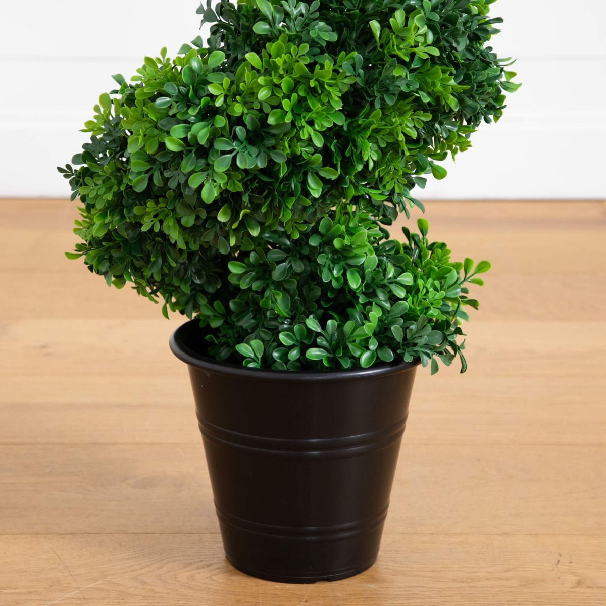 5-Foot UV Resistant Boxwood Spiral Topiary Artificial Tree in Decorative Planter (Indoor/Outdoor)