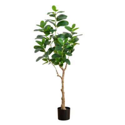 Nearly Natural 4-Foot Artificial Audrey Ficus Tree, Green