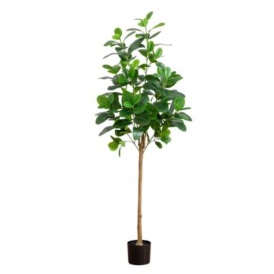 Nearly Natural 5-Foot Artificial Audrey Ficus Tree, Green