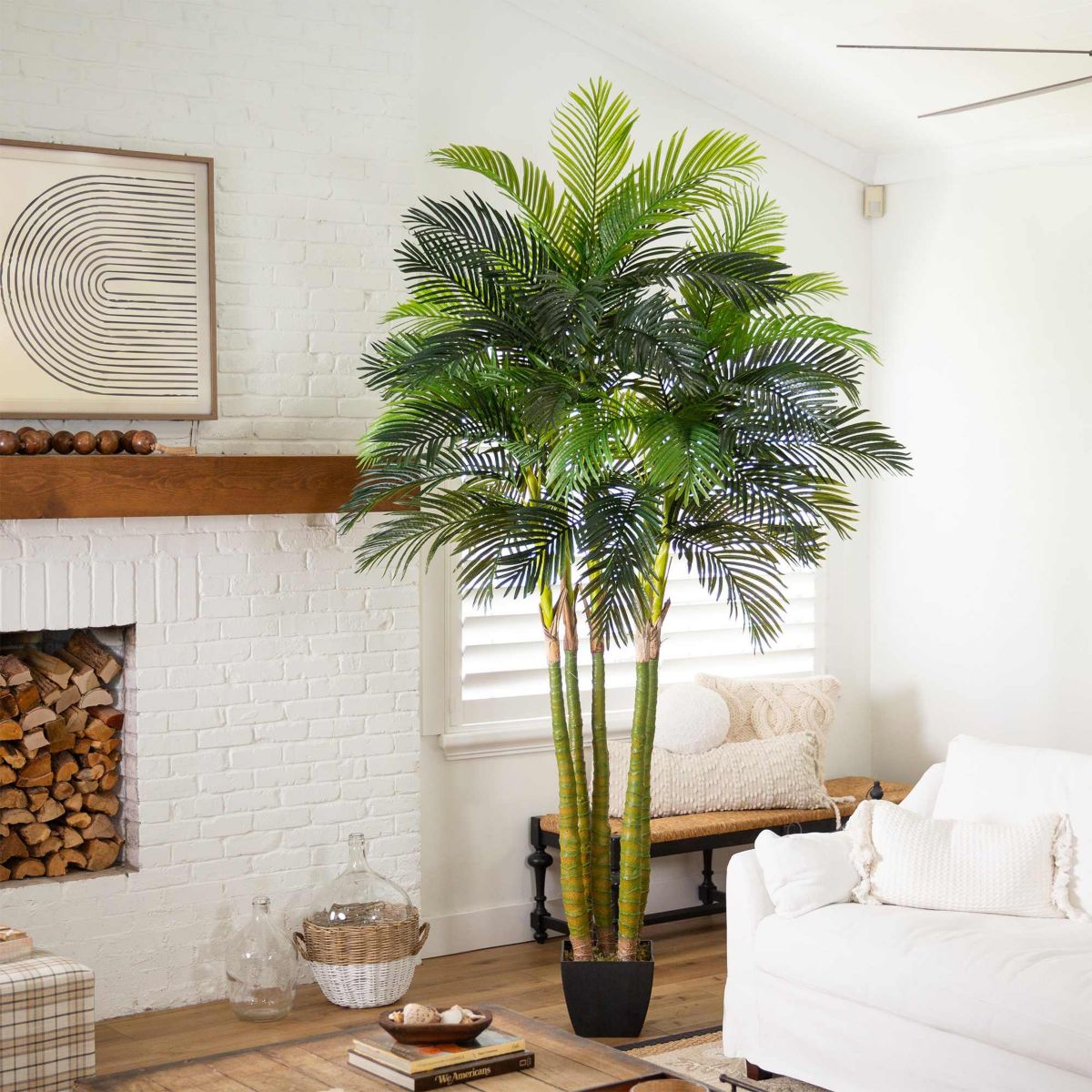 9.5-Foot Giant Five Stalk Artificial Areca Palm Tree