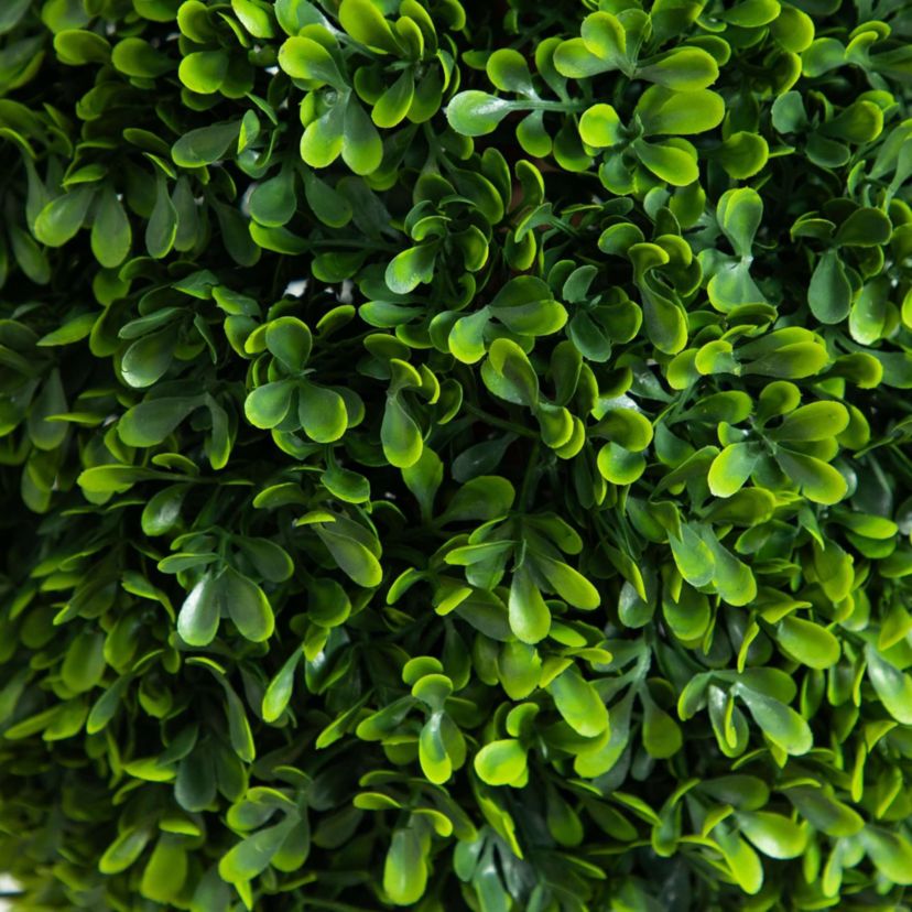 3-Foot UV Resistant Artificial Double Ball Boxwood Topiary with Integrated Ground Stake (Indoor/Outdoor) - Set of 2