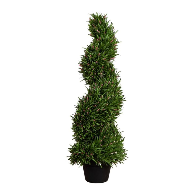 3-Foot UV Resistant Artificial Rosemary Spiral Topiary Tree (Indoor/Outdoor)