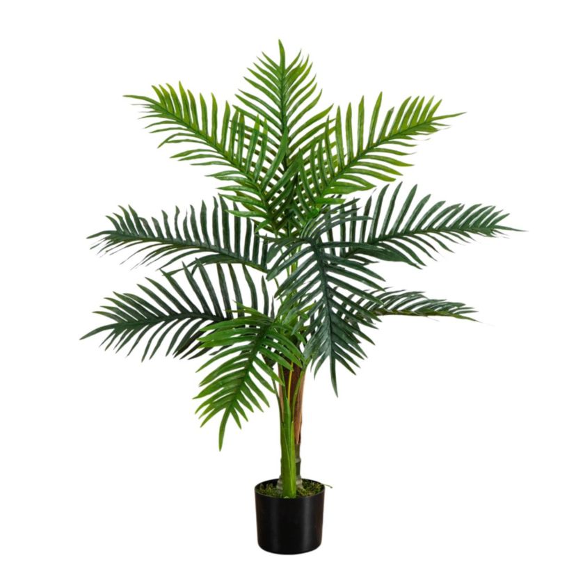 3-Foot UV Resistant Artificial Double Robellini Palm Tree (Indoor/Outdoor)