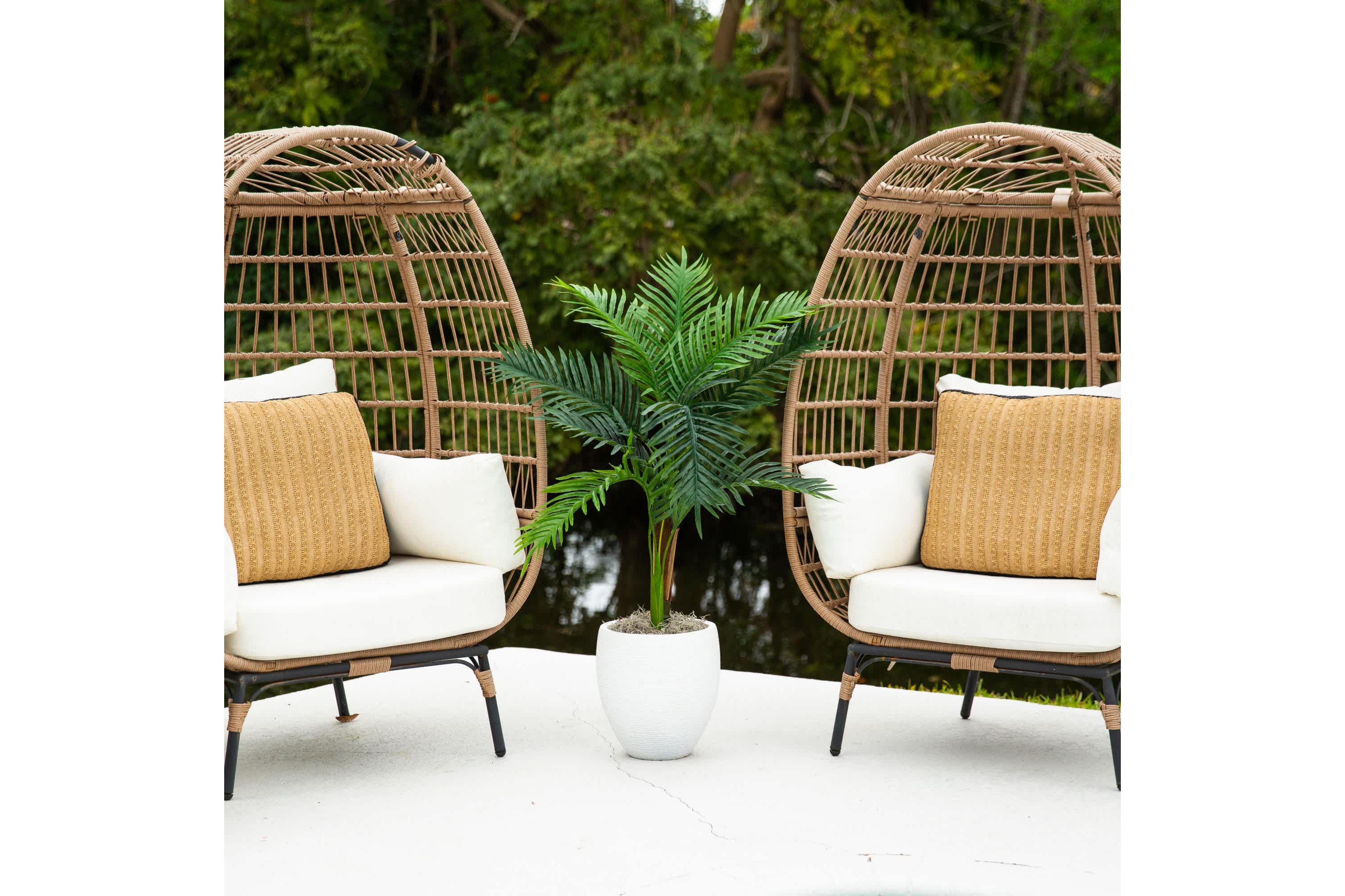 3-Foot UV Resistant Artificial Double Robellini Palm Tree (Indoor/Outdoor)