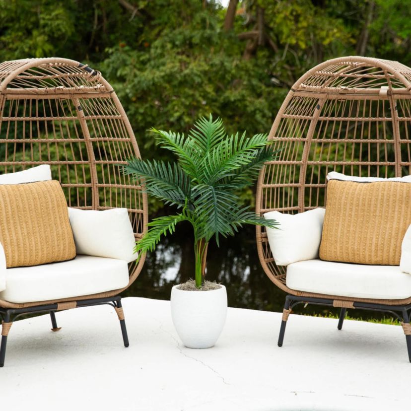 3-Foot UV Resistant Artificial Double Robellini Palm Tree (Indoor/Outdoor)