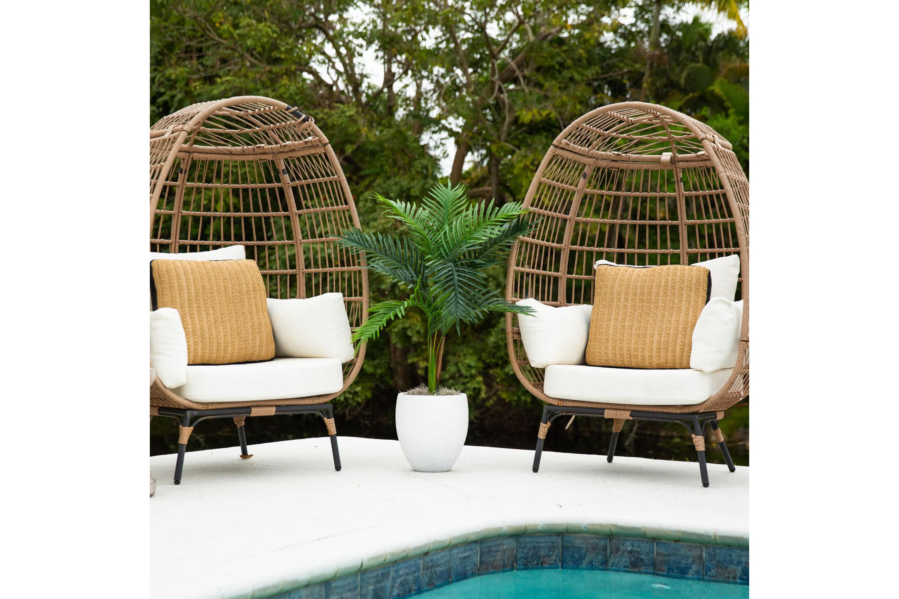 3-Foot UV Resistant Artificial Double Robellini Palm Tree (Indoor/Outdoor)