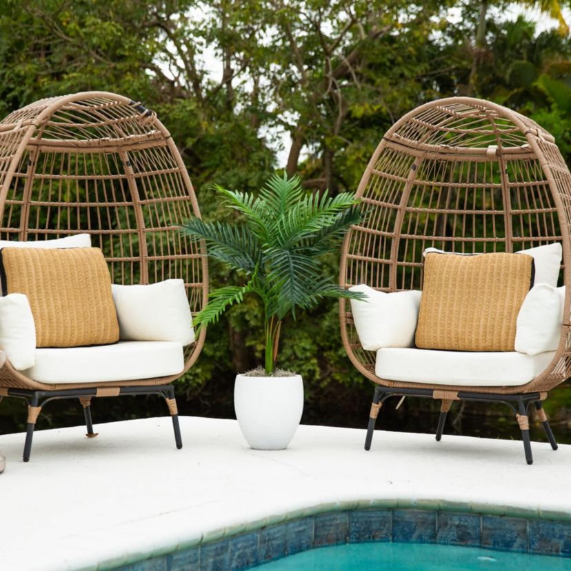 3-Foot UV Resistant Artificial Double Robellini Palm Tree (Indoor/Outdoor)