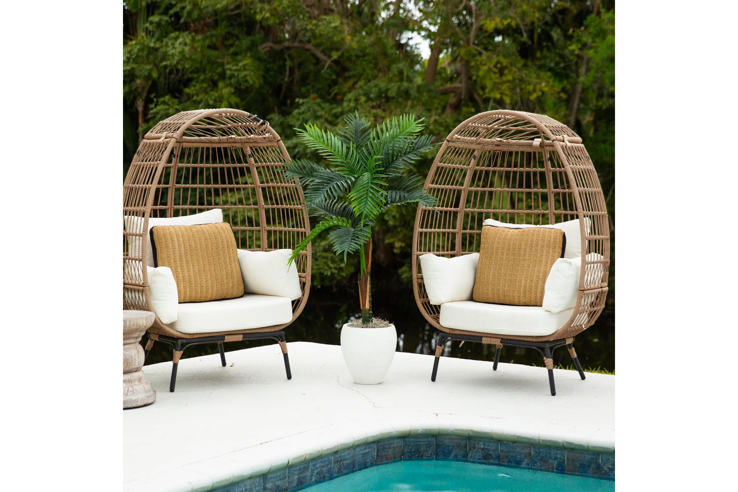 4-Foot UV Resistant Artificial Double Robellini Palm Tree (Indoor/Outdoor)