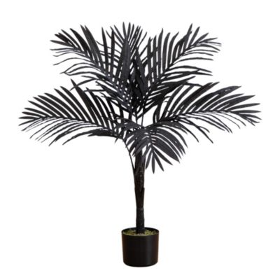 Nearly Natural 3-Foot Artificial Halloween Black Golden Cane Tree
