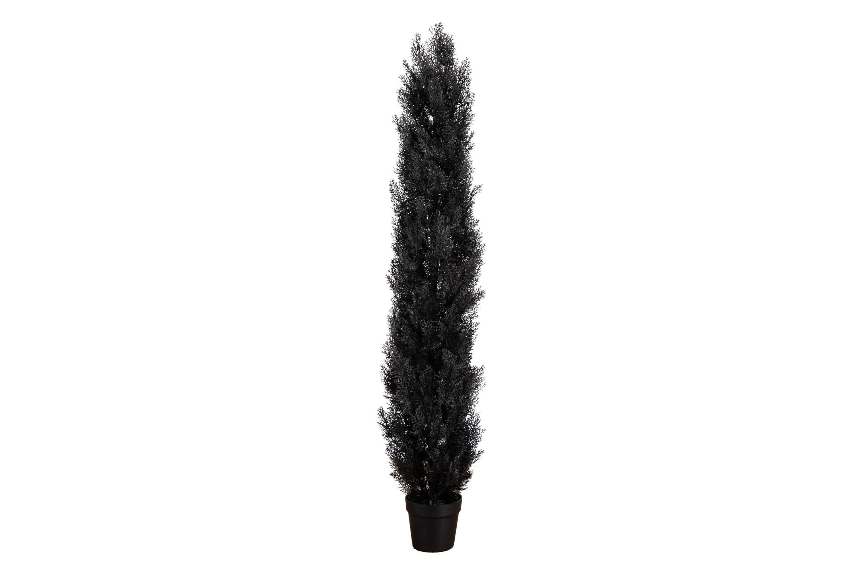 6-Foot UV Resistant Artificial Halloween Black Cedar Tree (Indoor/Outdoor)