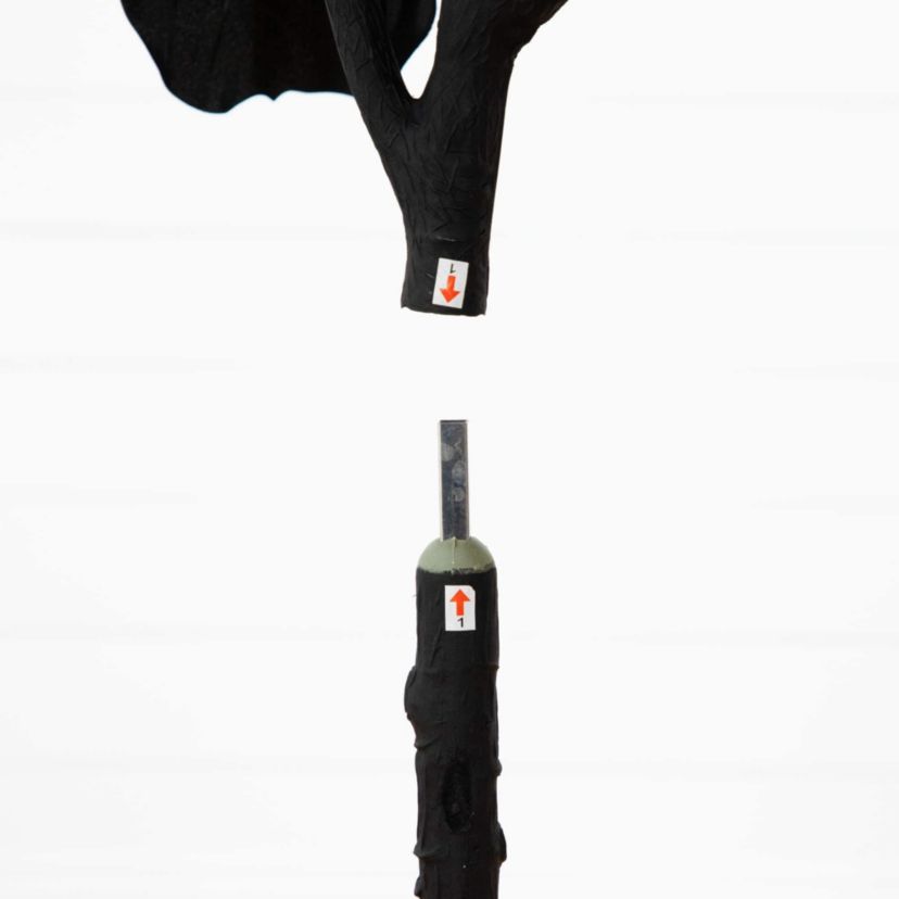 6-Foot Artificial Halloween Black Fiddle Leaf Tree