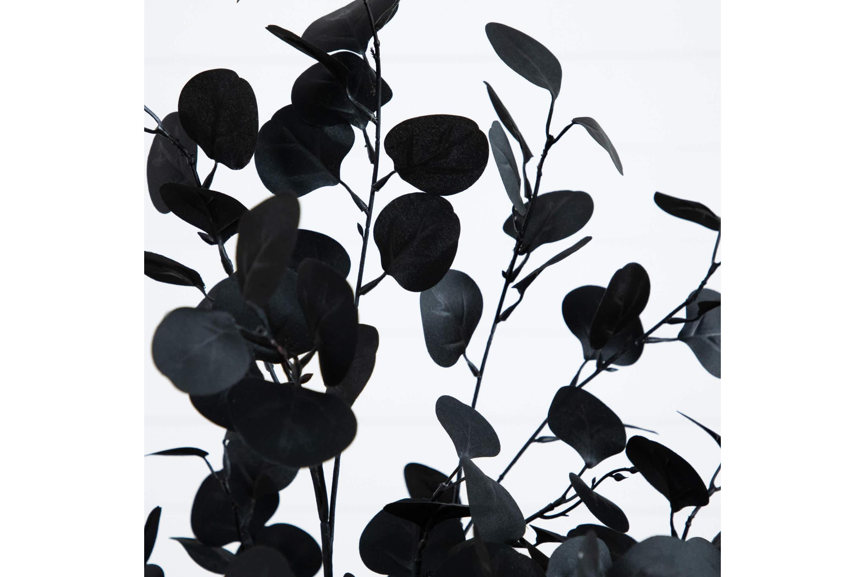 5-Foot Artificial Halloween Black Eucalyptus Tree