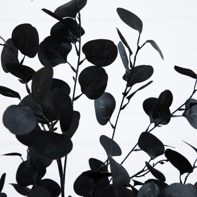 5-Foot Artificial Halloween Black Eucalyptus Tree