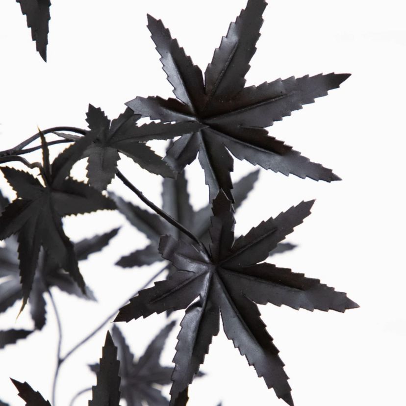 4-Foot Artificial Halloween Eerie Black Maple Tree