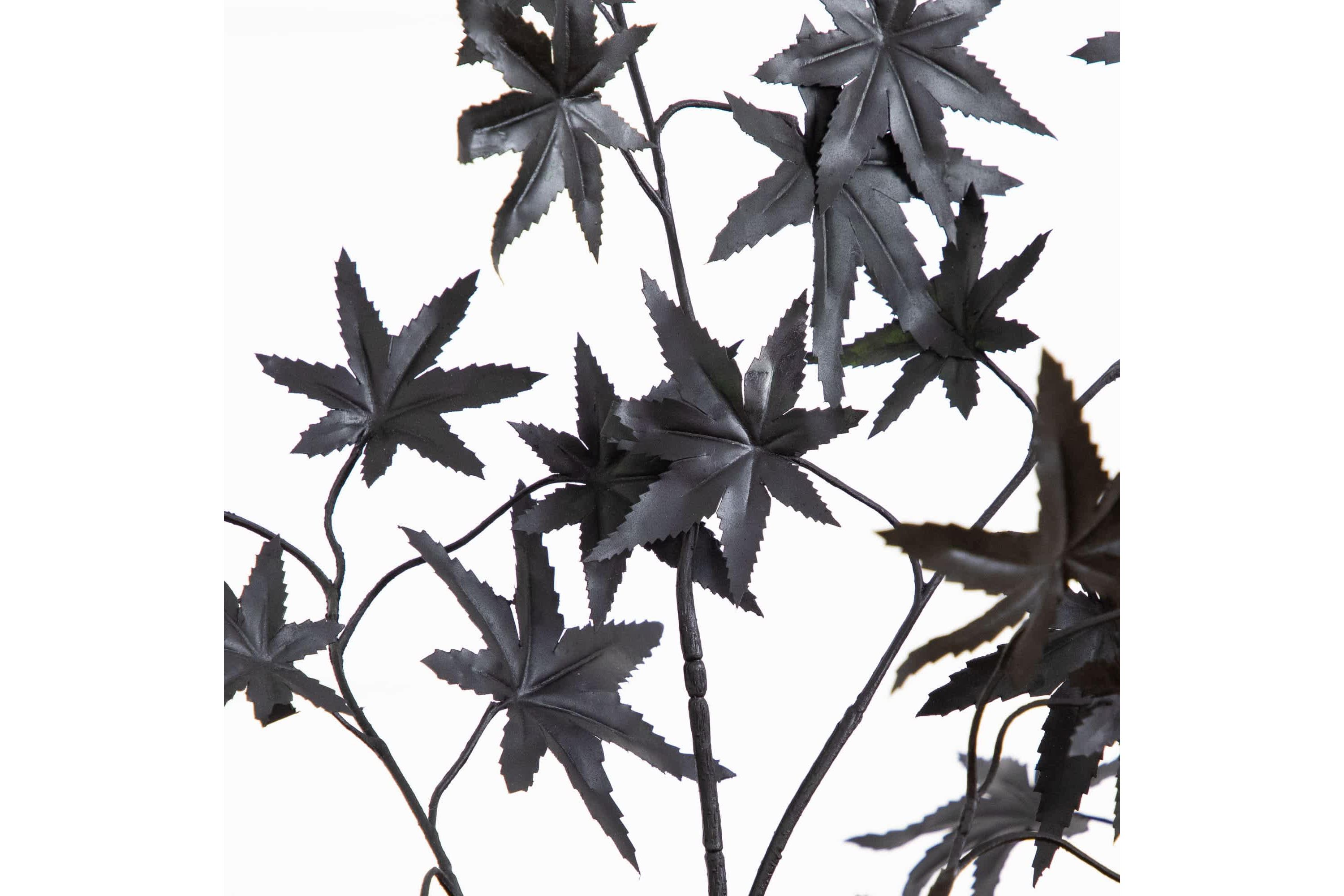 4-Foot Artificial Halloween Eerie Black Maple Tree
