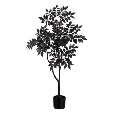 Nearly Natural 4-Foot Artificial Halloween Black Sumac Tree