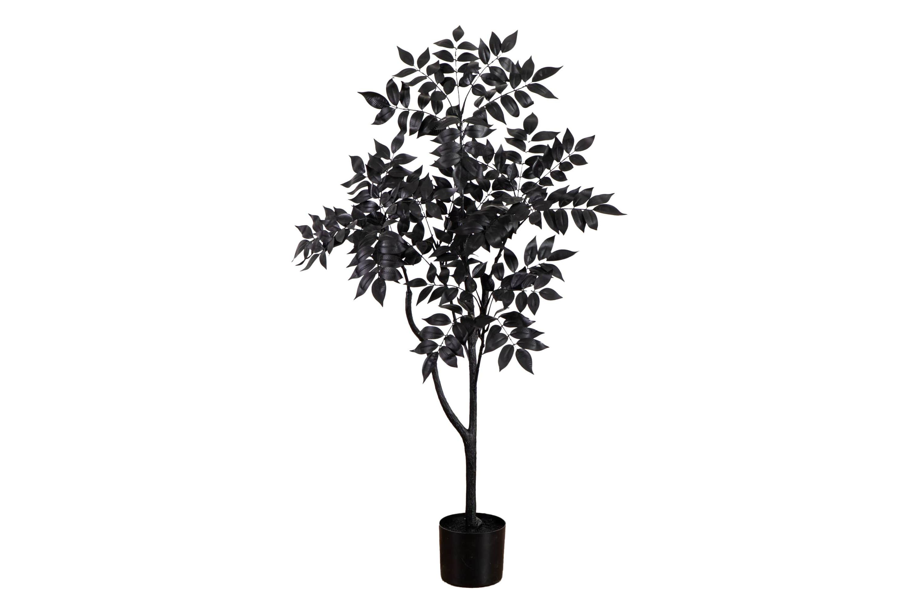 4-Foot Artificial Halloween Black Sumac Tree