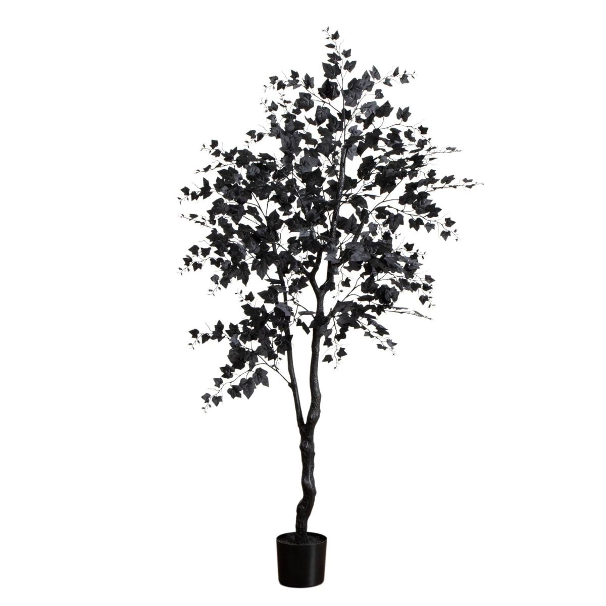 6-Foot Artificial Halloween Black Maple Tree