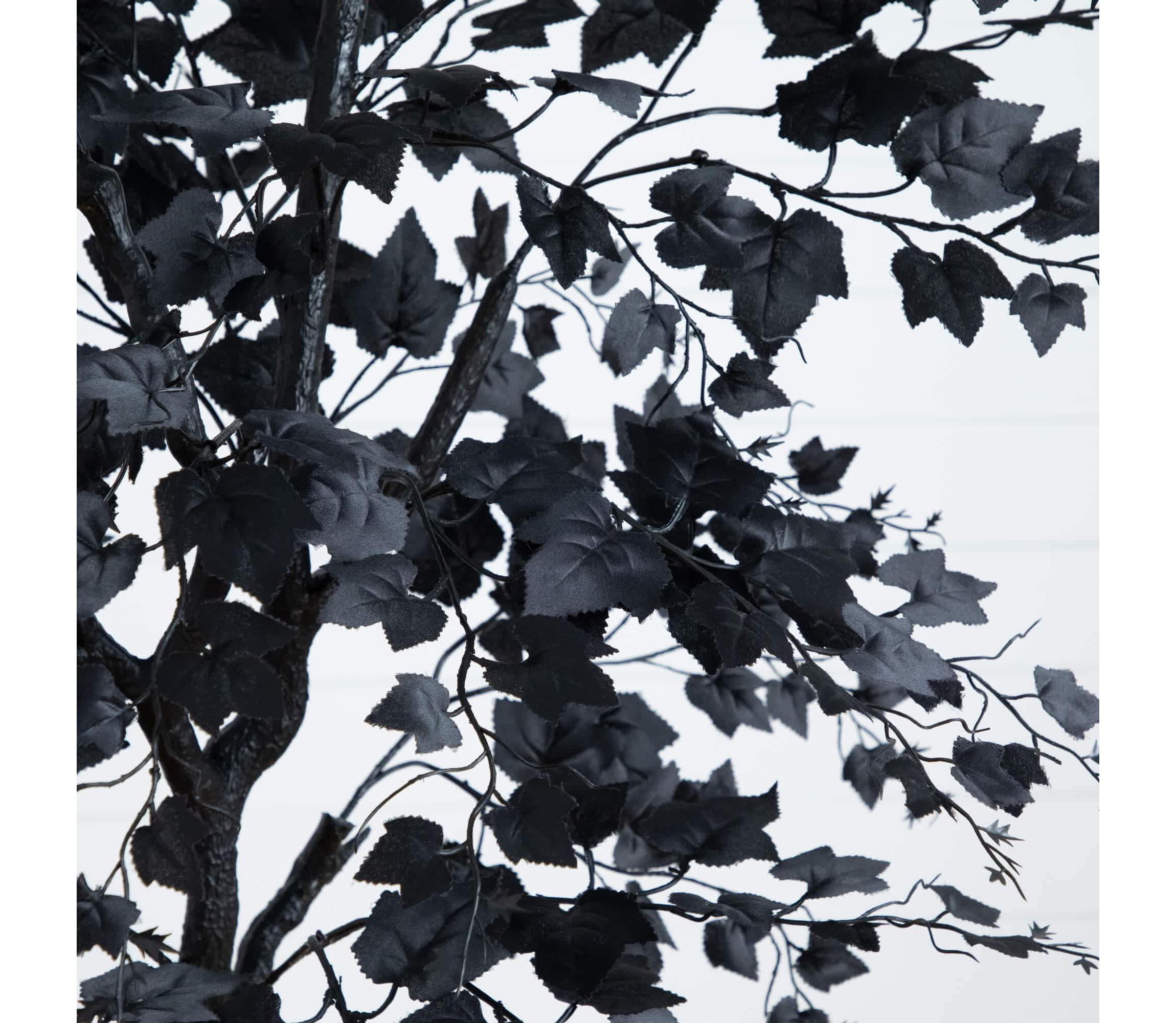 6-Foot Artificial Halloween Black Maple Tree