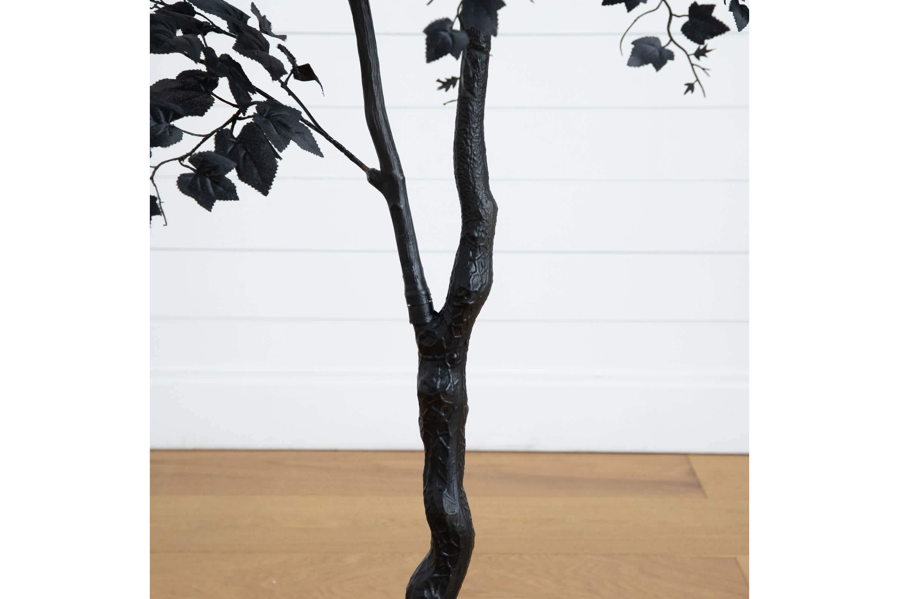 6-Foot Artificial Halloween Black Maple Tree