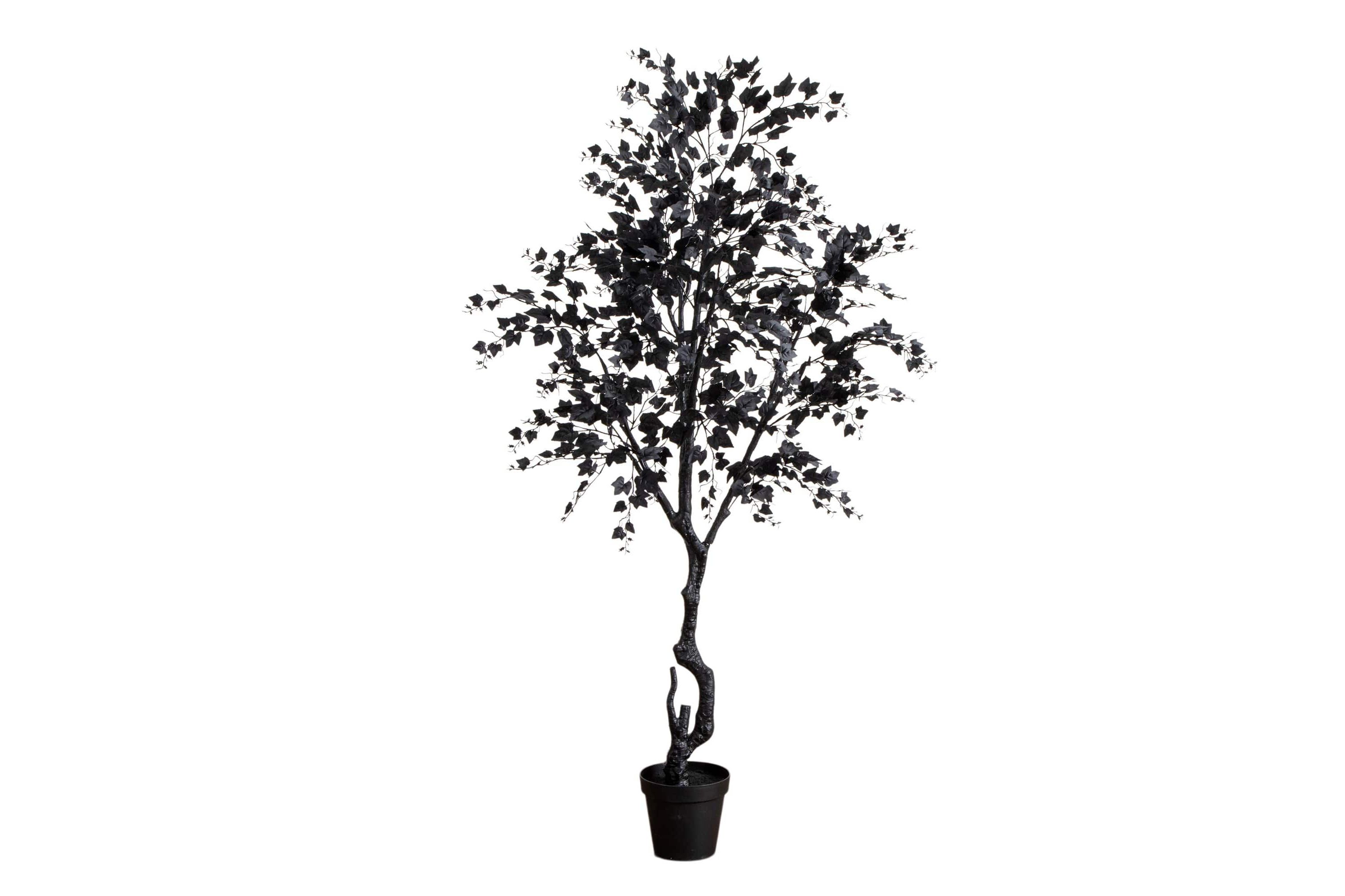 7-Foot Artificial Halloween Black Maple Tree