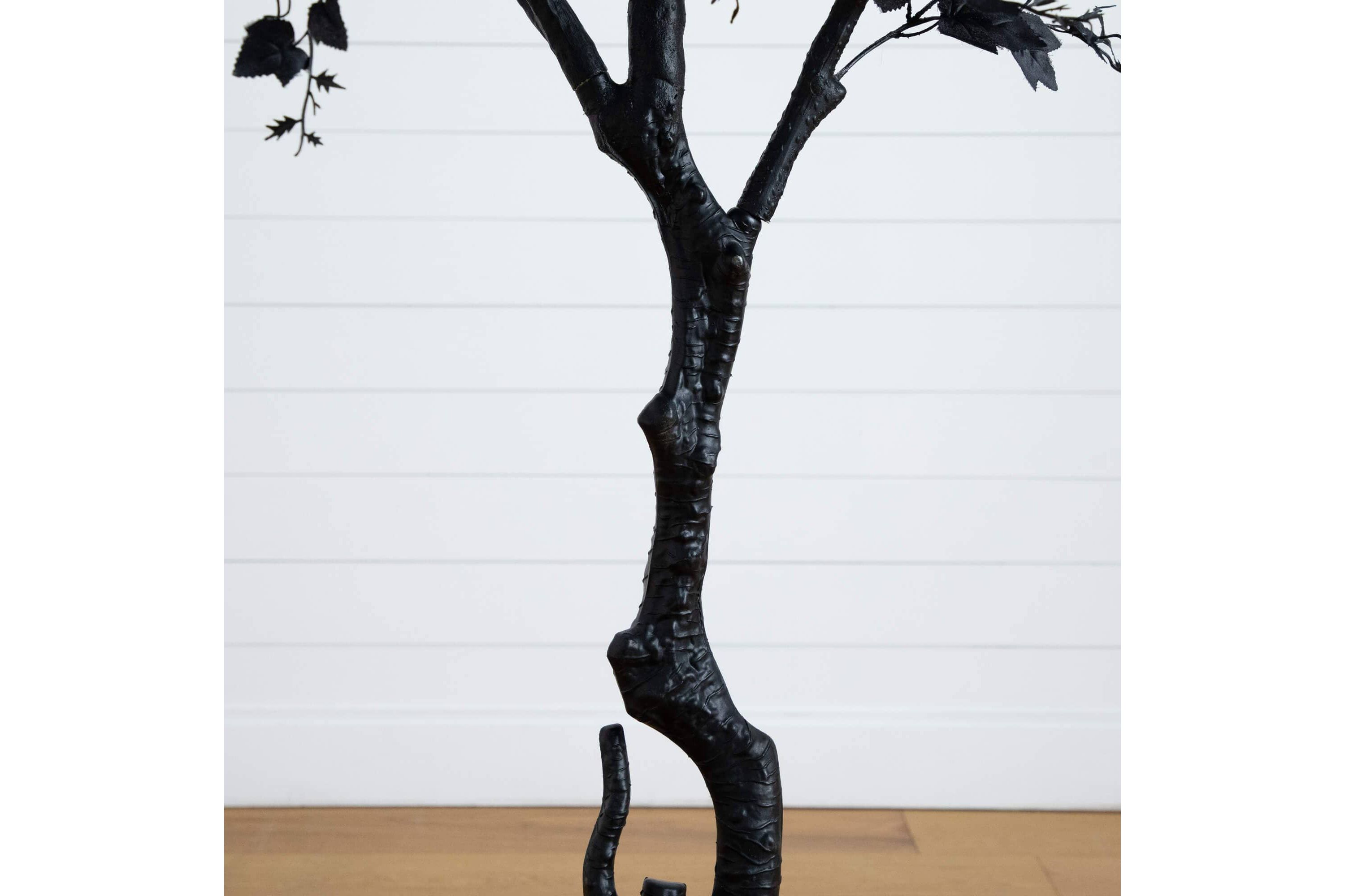 7-Foot Artificial Halloween Black Maple Tree