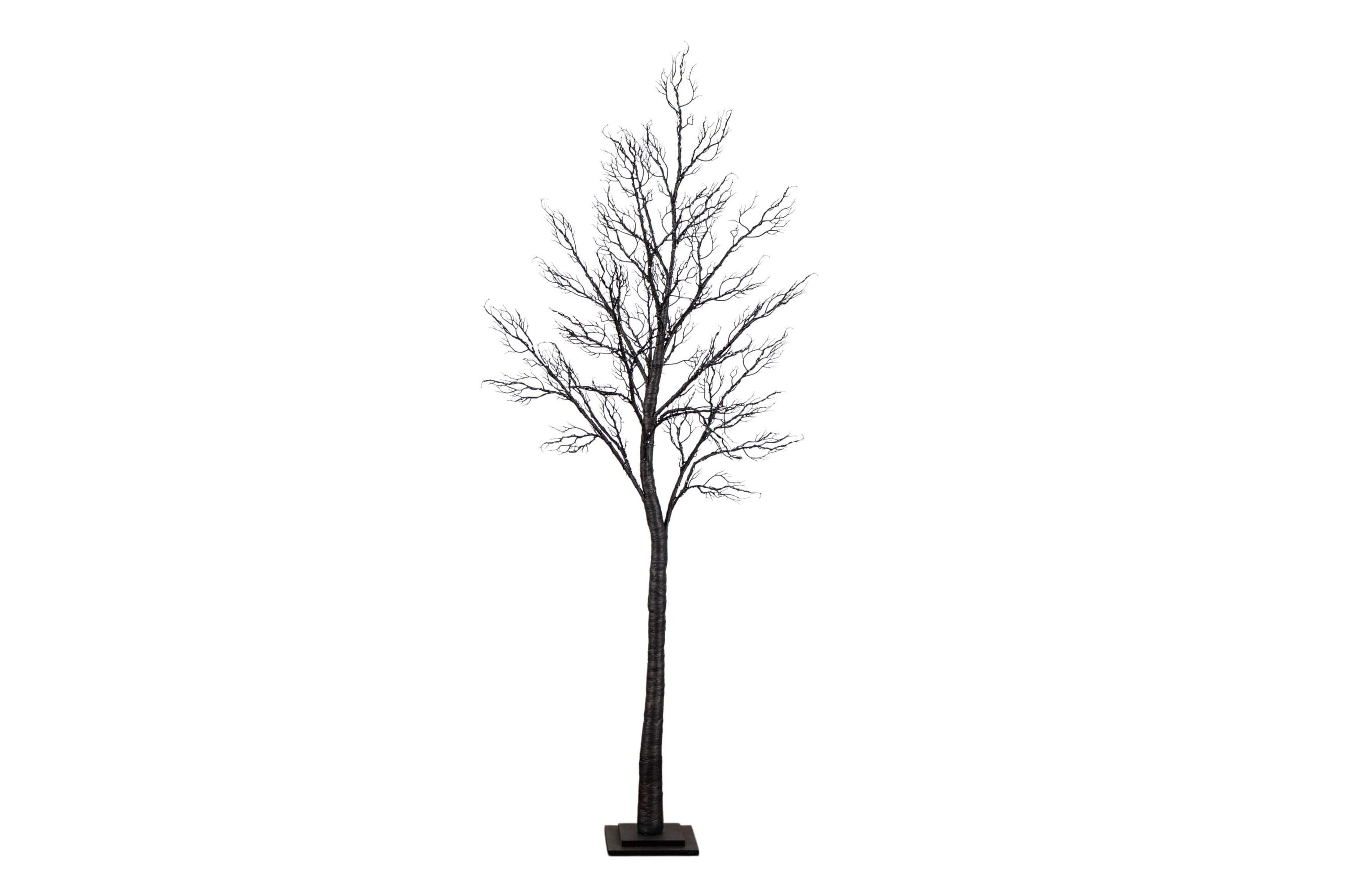 7-Foot Pre-Lit Halloween Minimalist Twig Artificial Fall Tree with 400 Orange & Purple LED Lights