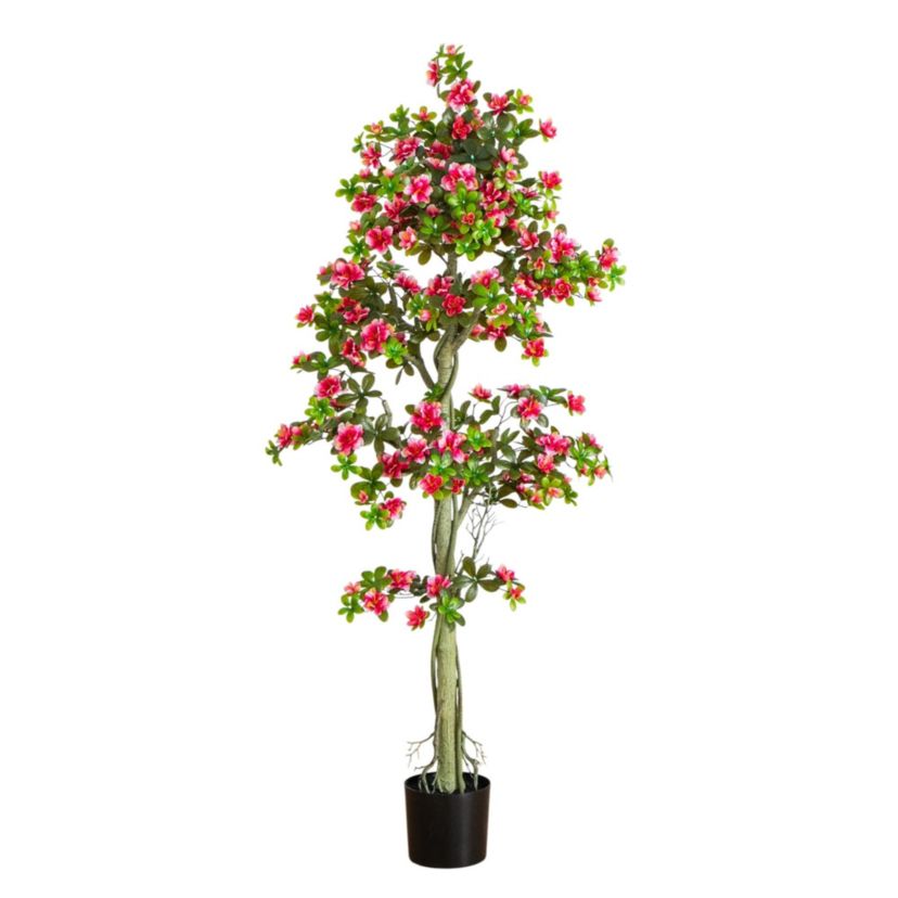 6-Foot UV Resistant Artificial Azalea Tree (Indoor/Outdoor)