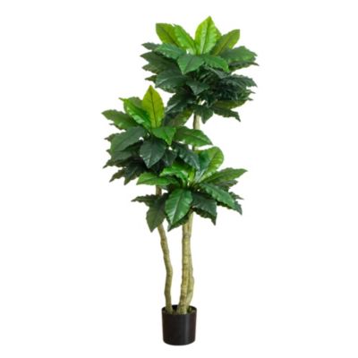 Nearly Natural 6-Foot UV Resistant Artificial Bird Nest Fern Tree (Indoor/Outdoor), Green