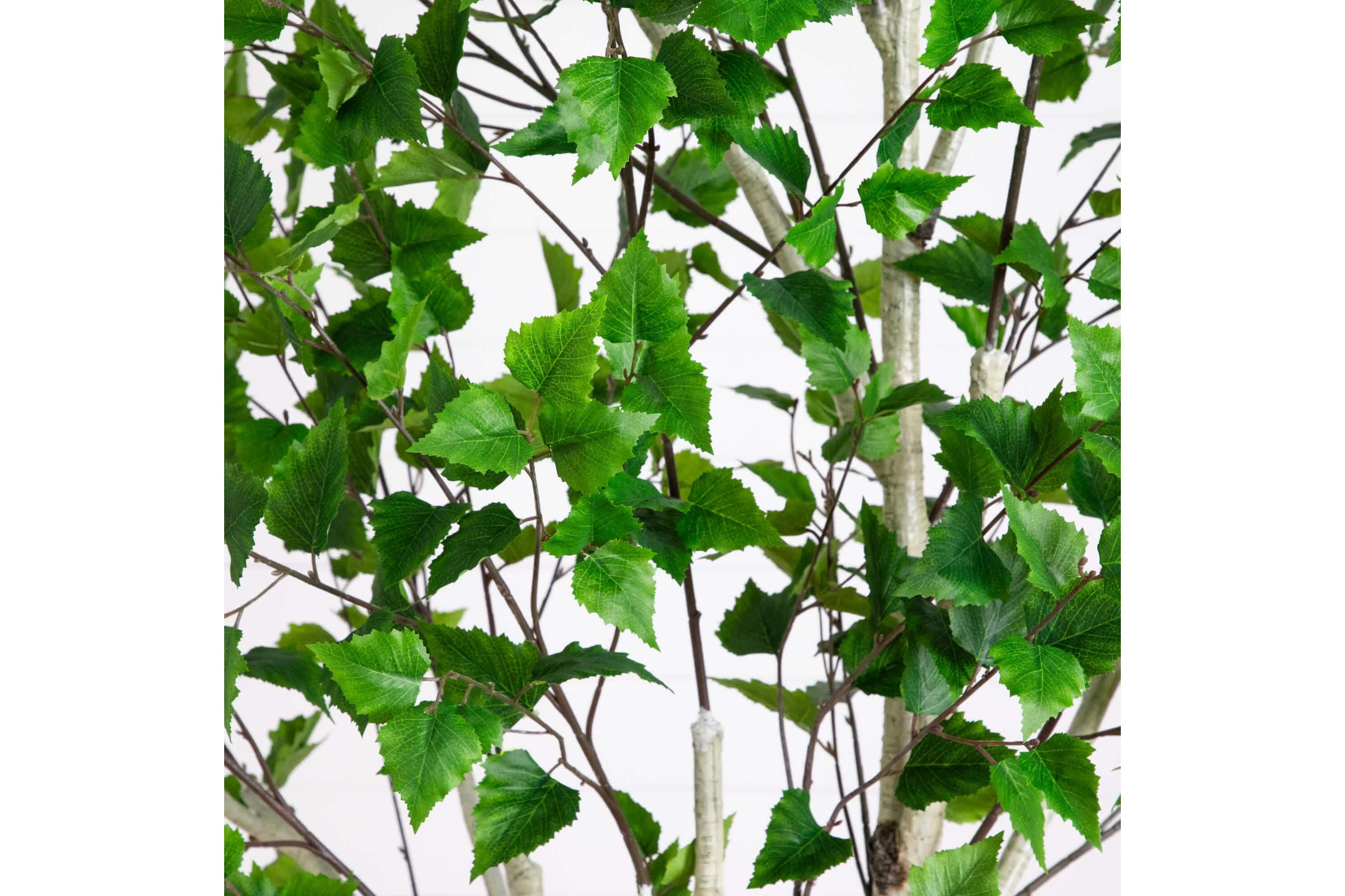 8-Foot Artificial Birch Tree with Real Touch Leaves