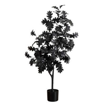 Nearly Natural 4-Foot Artificial Halloween Black Oak Tree
