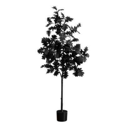 Nearly Natural 5-Foot Artificial Halloween Black Oak Tree