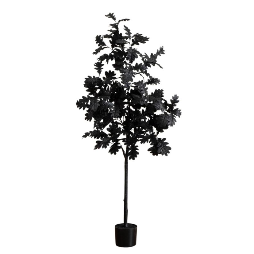 5-Foot Artificial Halloween Black Oak Tree