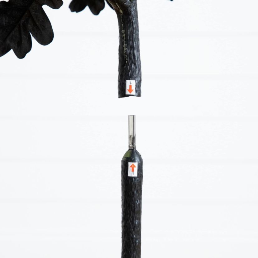 5-Foot Artificial Halloween Black Oak Tree