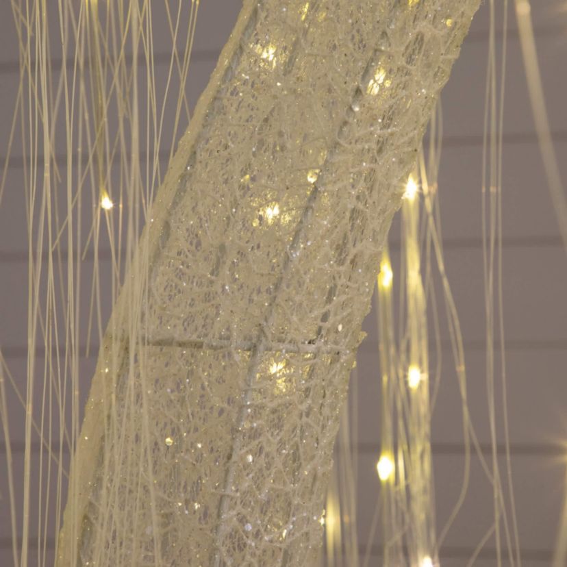 7-Foot Pre-Lit Artificial White Willow Tree with 400 Cool White LED Light