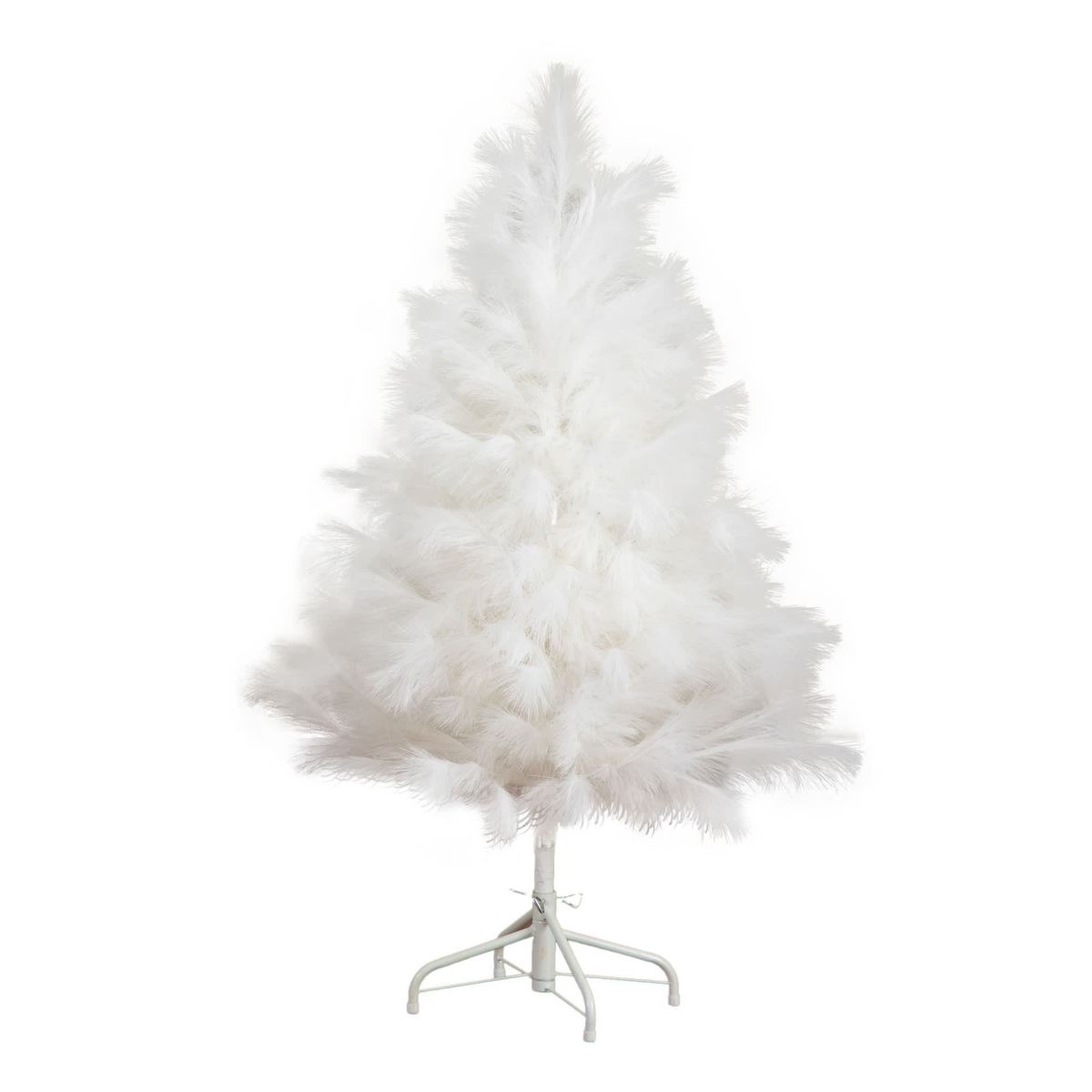 4-Foot Artificial White Pampas Grass Christmas Tree
