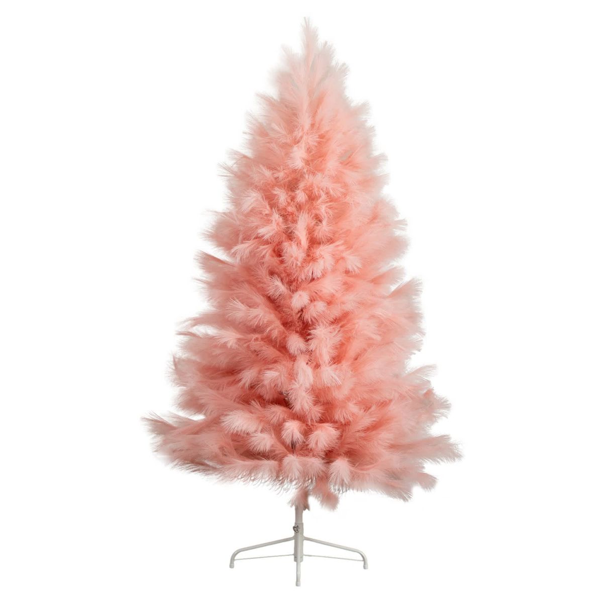 6-Foot Artificial Pink Pampas Grass Christmas Tree