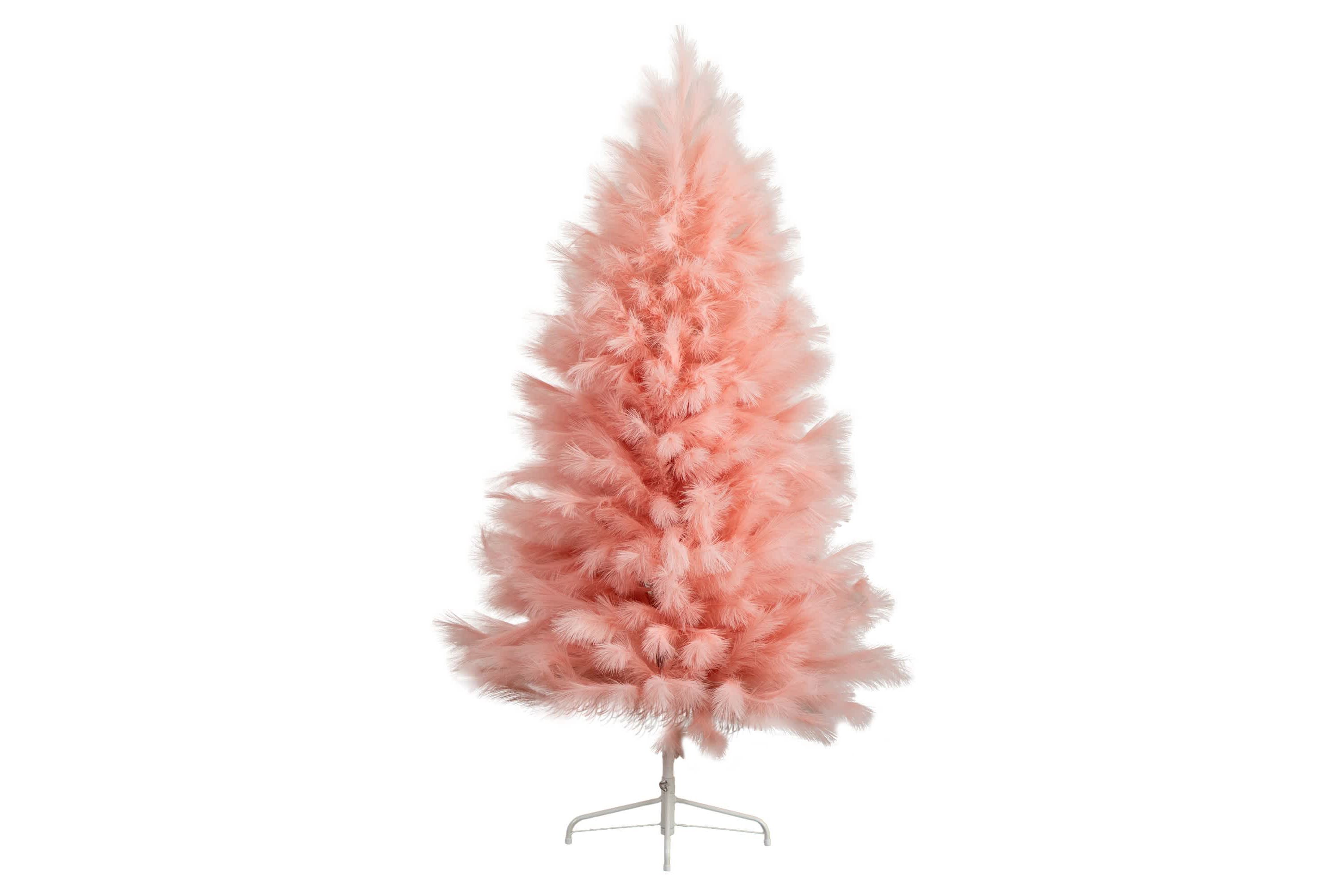 6-Foot Artificial Pink Pampas Grass Christmas Tree