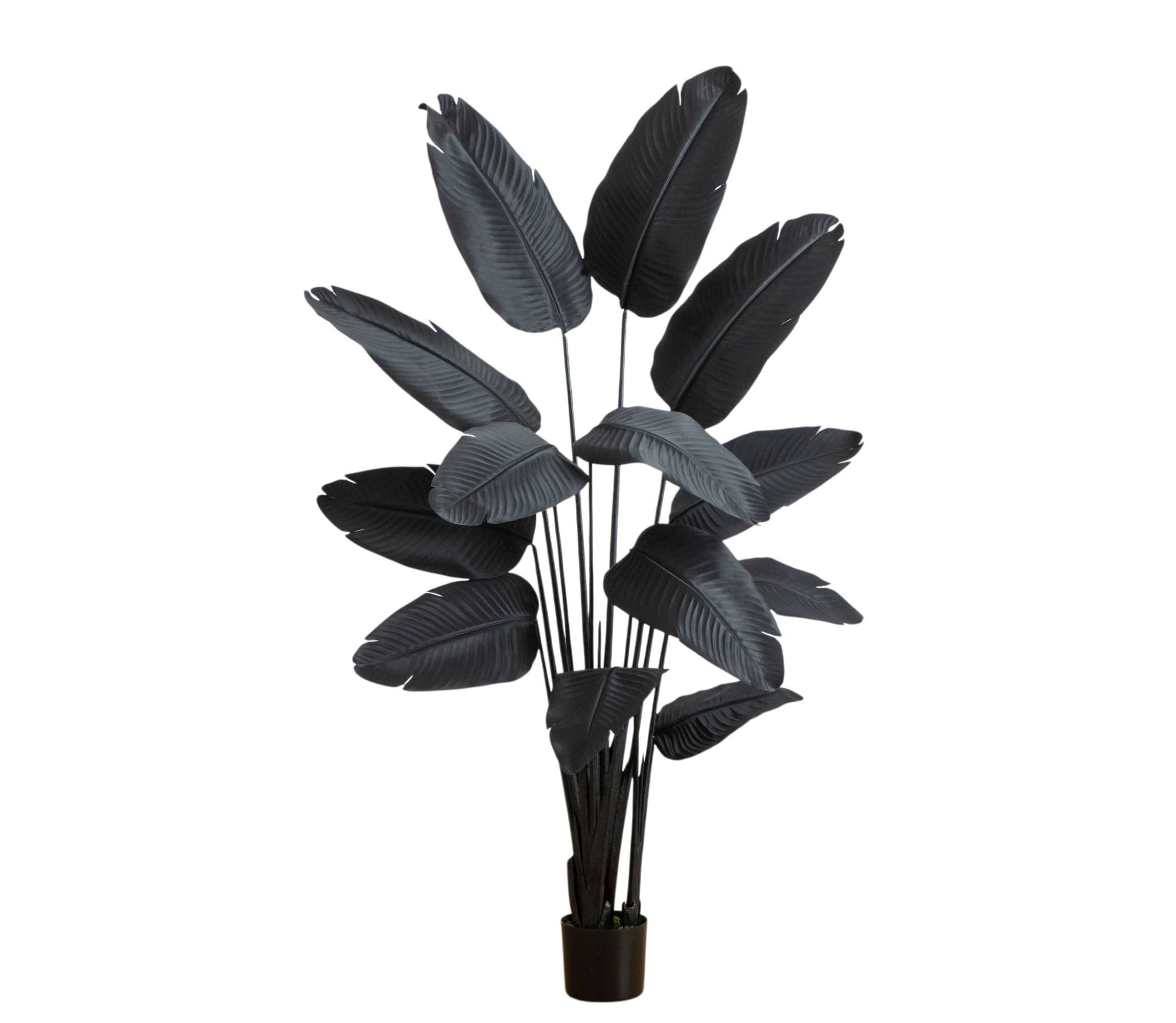 6-Foot Artificial Halloween Black Travelers Palm Tree
