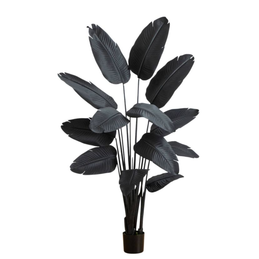 6-Foot Artificial Halloween Black Travelers Palm Tree