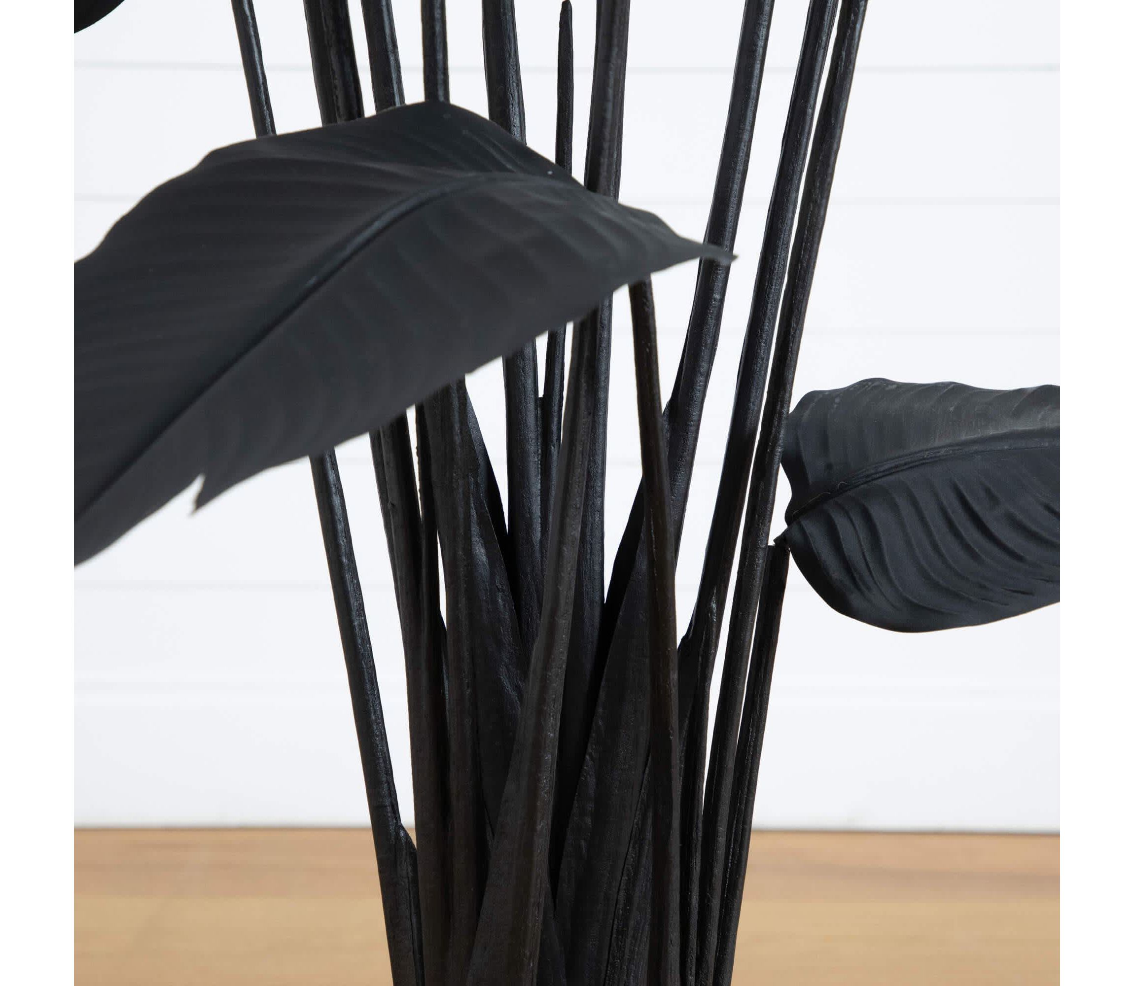 6-Foot Artificial Halloween Black Travelers Palm Tree